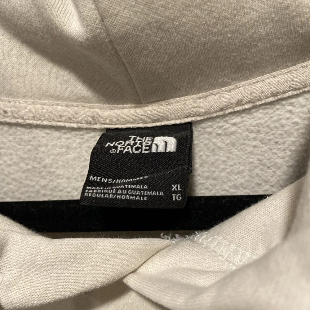 The North Face Hoodie Mens XL White Pullover Back Graphic Cotton Blend - Picture 5 of 9